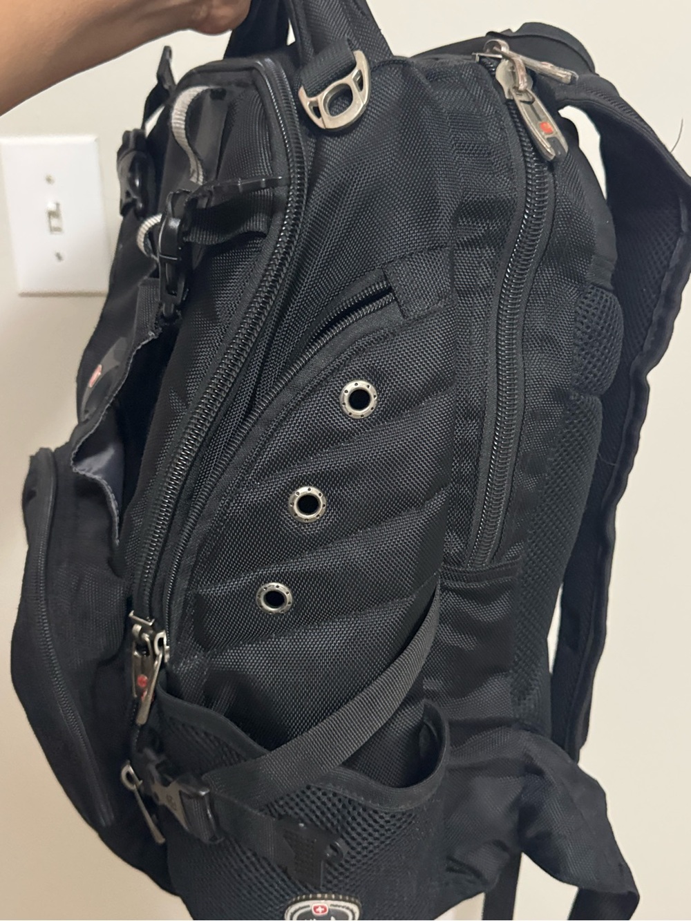 Unbranded Black Men's Tactical Backpack with Multi-Compartment Design